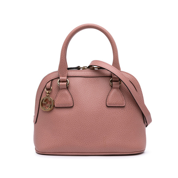 Pre-Loved Gucci Mini Leather GG Charm Dome Satchel - Picture 1 of 9